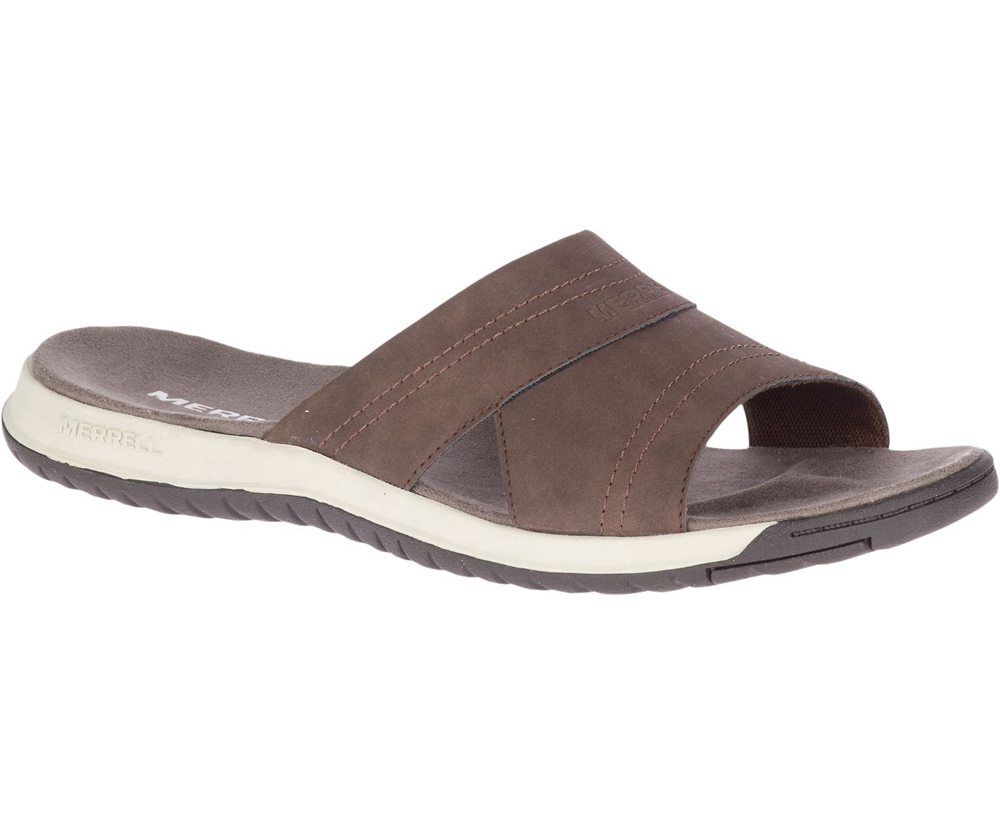 Merrell Sandals Brown - Veron Slide - Mens 19OTXGPRN